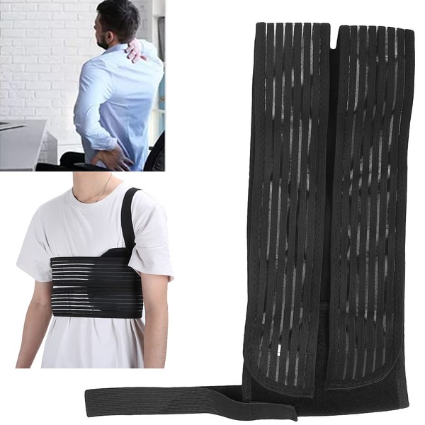 Adjustable Rib Bands, Chest Straps for Fixing Fractures, Breathable Rib Brace for Men and Women, Rib Support Straps for Lower Back and Abdomen (M)