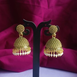 Efulgenz Oxidised Jhumka Indian Oxidized Jewelry Ethnic Vintage Antique Traditional Temple Oxidized Indian Jhumka Jhumki Bollywood Dangle Statement Jhumka Earrings for Women