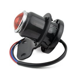 Motorcycle Tail Lights Taillight Round Running Brake License Plate Light/Rear Fender Bracket Light Compatible for Harley Bobber Cafe Racer Cruiser Honda Shadow Yamaha Suzuki