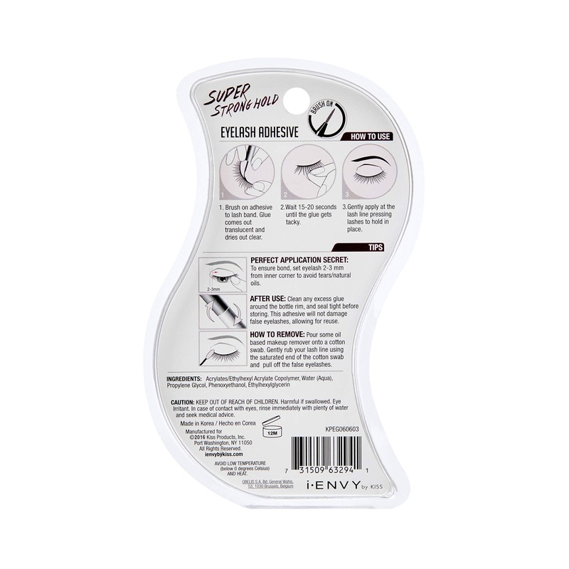 i•ENVY Super Strong Hold Eyelash Adhesive, Waterproof, 48-Hour Long-Lasting Lash