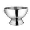 Winco SPB-35 Stainless Steel Punch Bowl with Handles, 3.5-Gallon, Medium