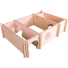 Getzoo Leyla Living Labyrinth I Sturdy, Space-Saving & Spacious Rodent House I Natural Three-Chamber System I Removable Roof I Versatile Top Level