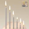 NKlaus 150 x Taper Candles Set 16 cm - Black,