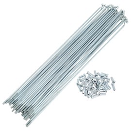RATCHROLL 1 Set Universal Bicycle Spokes 12G 249mm Length Bike Wheel Spokes Nipple Silver Tone Carbon Steel Galvanized