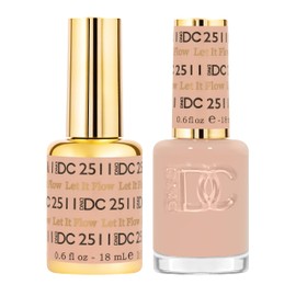 DND DC Gel Polish Set, Free Spirit Collection, UV/LED Gel Polish and Air Dry Nail Lacquer, Matching Chip-Free Polish Duo, 2511 Let It Flow, 0.5 Fl Oz