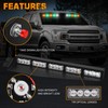 XRIDONSEN 34 inch Amber Green White Emergency Visor Strobe Lights