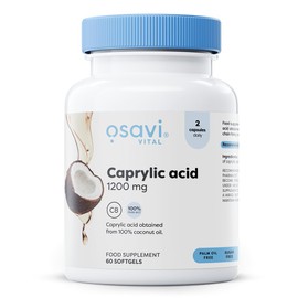 OSAVI Osavi Caprylic Acid 1200mg C 60 Softgels | Derived from MCT Oil of Coconut Palm | Easy to Swallow for Optimal Digestive Health