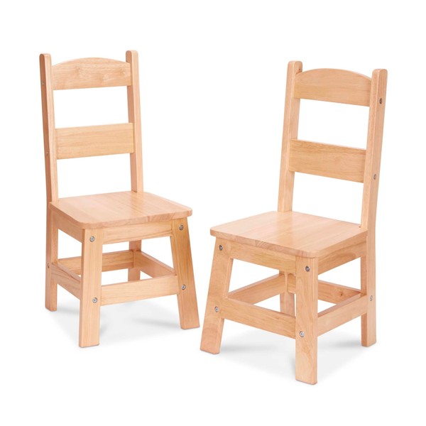 Melissa & Doug Wooden Chairs, Set of 2 - Blonde