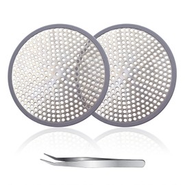 Pack of 2 Hair Strainer Shower Drain Strainer 304 Stainless Steel Drain Strainer Shower Strainer for Shower with Tweezers Hair Catcher Shower Hair Catcher Shower for Bathroom Showers Kitchen Strainer