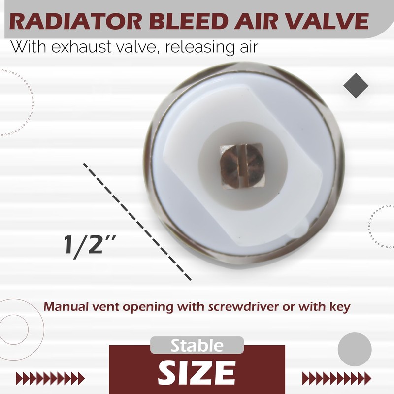 DOJA Barcelona Radiator Bleed Valve Pack 12 - Screwed Ends,