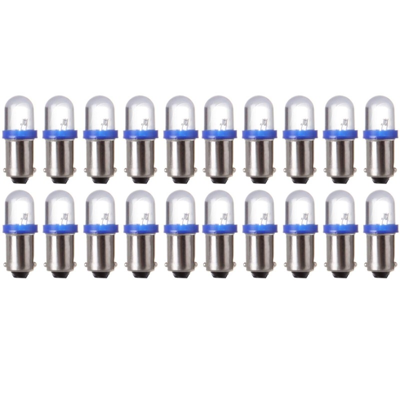 cciyu 20 Pack Blue BA9S 57 Bayonet LED Bulb Gauge