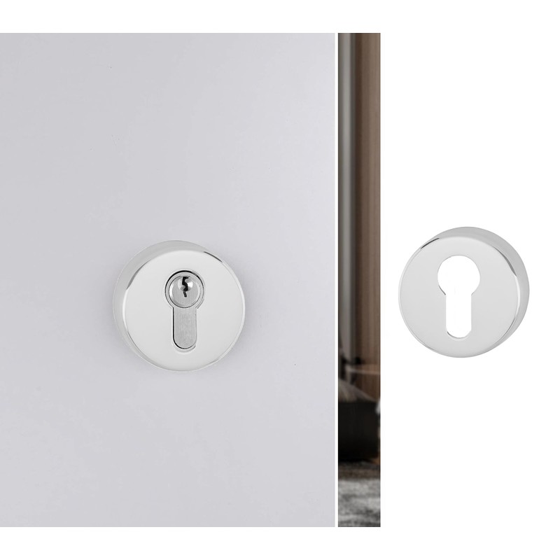 1 Pair Rosettes Hole Cylinder Compatible with Yale Hole Door