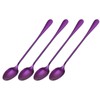 sourcing map Set of 4 Long Handle Spoon, 7.5-Inch Stainless