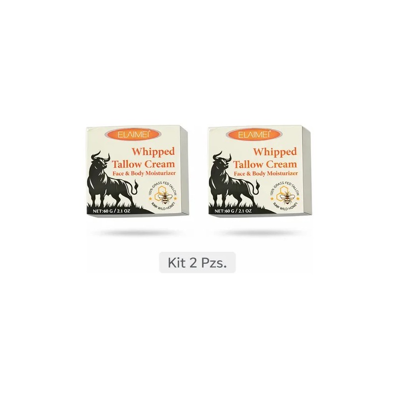 Crema Natural Sebo De Res Humectante Facial Y Corporal,kit 2