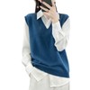 Ailaile Women's V-Neck Knit Sweater Vest 100% Merino Wool Lightweight