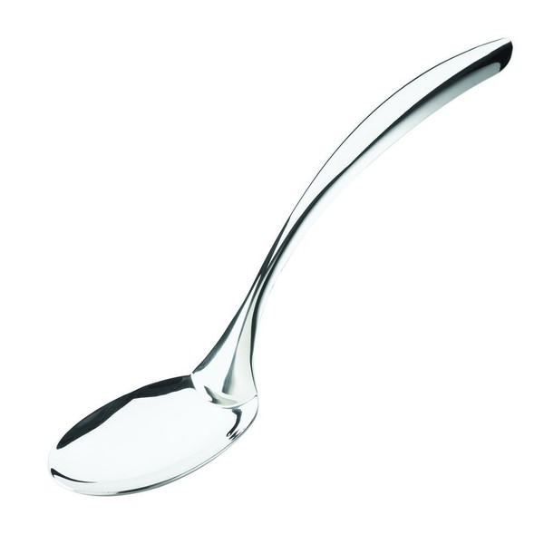 Browne 13.5" 18/8 Stainless Steel Solid Spoon -Eclipse Collection