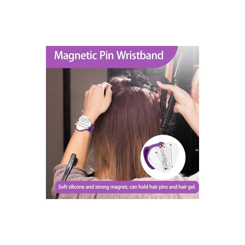 23 Pieces Hair Parting Tools Set, Magnetic Wrist Pin Holder