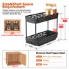 Spice Rack Organizer for Cabinet, 2 Pack Pull Out Spice