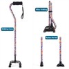 YOKABOZE Walking Cane for Women & Men, Folding Offset Quad