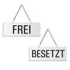 Hanging Sign Free/Occupied 175 x 65 mm Reversible Sign Aluminium