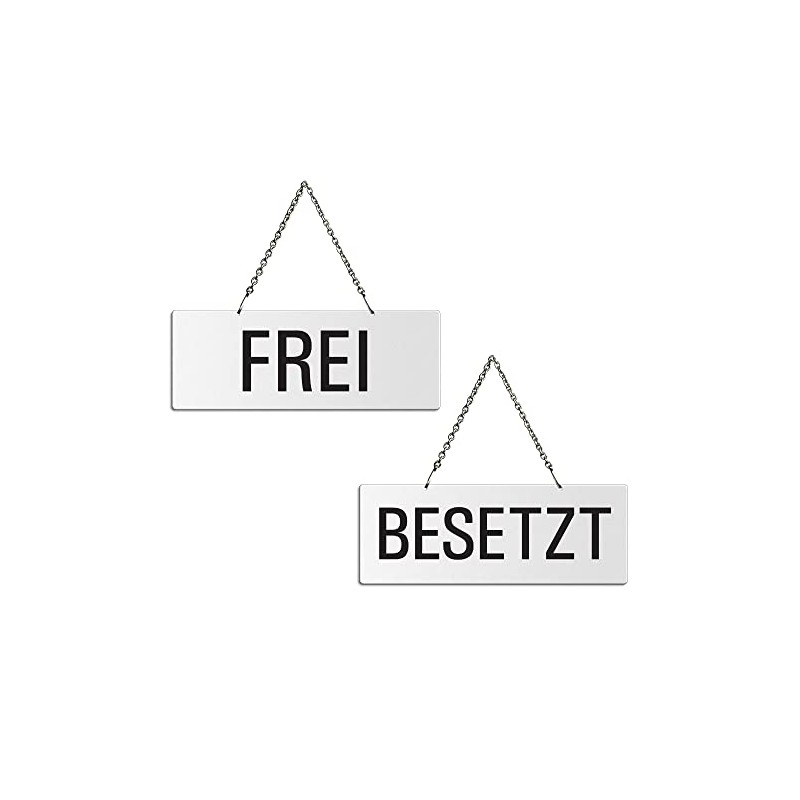Hanging Sign Free/Occupied 175 x 65 mm Reversible Sign Aluminium