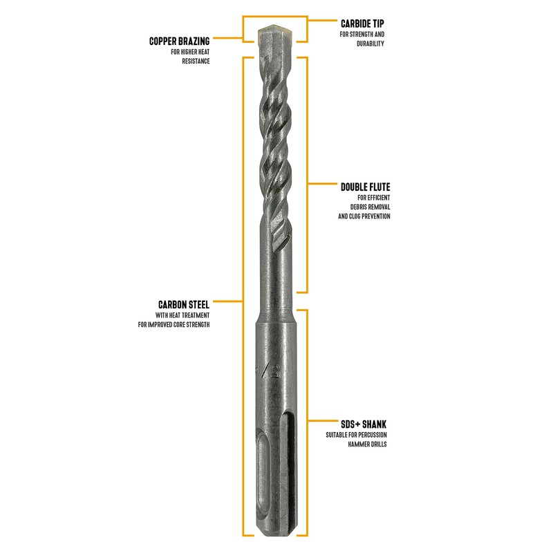Chuck’s Bits 3pc 5/16" x 4.75" SDS Masonry Bit Set