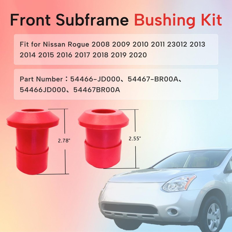 Qiqimingxin 4Pcs Front Subframe Bushing Kit Fit for Nissan Rogue