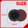 SPEEDWOX 50Pcs 2" 80 Grit Roll Lock Quick Change Discs