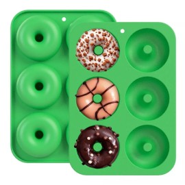 Mercader Digital 10 Moldes Silicón Donas Antiadherente Horno Rosquilla Dona