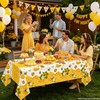 6 Pack Bee Tablecloth Happy Bee Day Table Cover Rectangle
