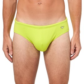 Emporio Armani Men's Standard Classic Swim Brief, Lime Punch, Medium