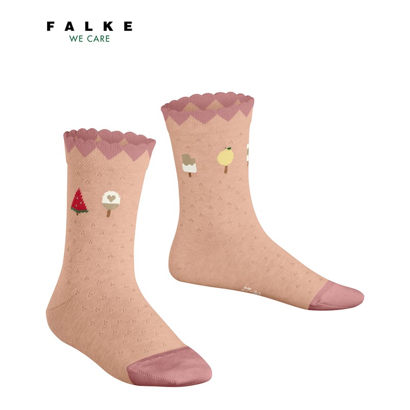 FALKE Unisex Children's Ice Cream Socks Breathable Cotton Patterned 1