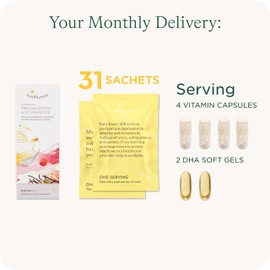 Healthybaby HealthyNest Postnatal & 4th Trimester Prenatal Vitamin | Made with Methylated Folate, Choline, DHA, Iron | 31 Day Supply