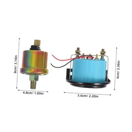 PACKOVE 2pcs Oil Pressure Gauge Automotive for Car Truck Psi Display for Real Monitoring and Easy Installation