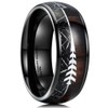 King Will Nature 8mm Real Wood Inlay Tungsten Carbide Wedding