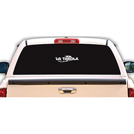 La Tarola Decal Car Window Laptop Vinyl Sticker trokas Mexican Flag (White)