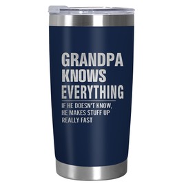AXIARA Grandpa Gifts from Grandkids - Stainless Steel Insulated Coffee Tumbler with Lid 20 oz - Grandpa Father's Day Gift from Grandkids, Fathers Day Birthday Gifts for Men, Funny Tumbler for Men