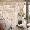 BECHAEO Macrame Beaded Curtain Boho Handmade Cotton Door String Curtain