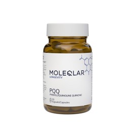 MoleQlar PQQ (pyrroloquinoline quinone) capsules - MGCPQQ® brand raw material - 20 mg pyrroloquinoline quinone disodium salt - 30 days supply