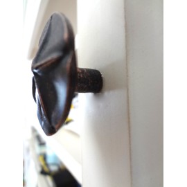 Sand Dollar Drawer Knob, Beach Cabinet Pull, Solid Metal, Oil Rubbed Bronze Finish