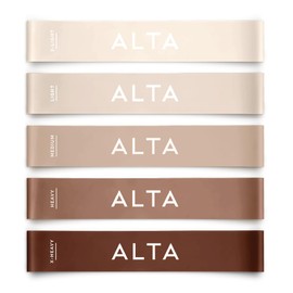 ALTA Mini Loop Bands for Exercise - Premium Durable Latex - Small Resistance Bands for Women, Booty Bands for Working Out, Leg Stretch Loops for Physical Therapy, Pilates Exercise Mini Bands Set