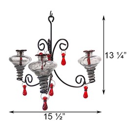 BestNest Hummingbird Mini-Blossom Chandelier, Clear, 12 oz.