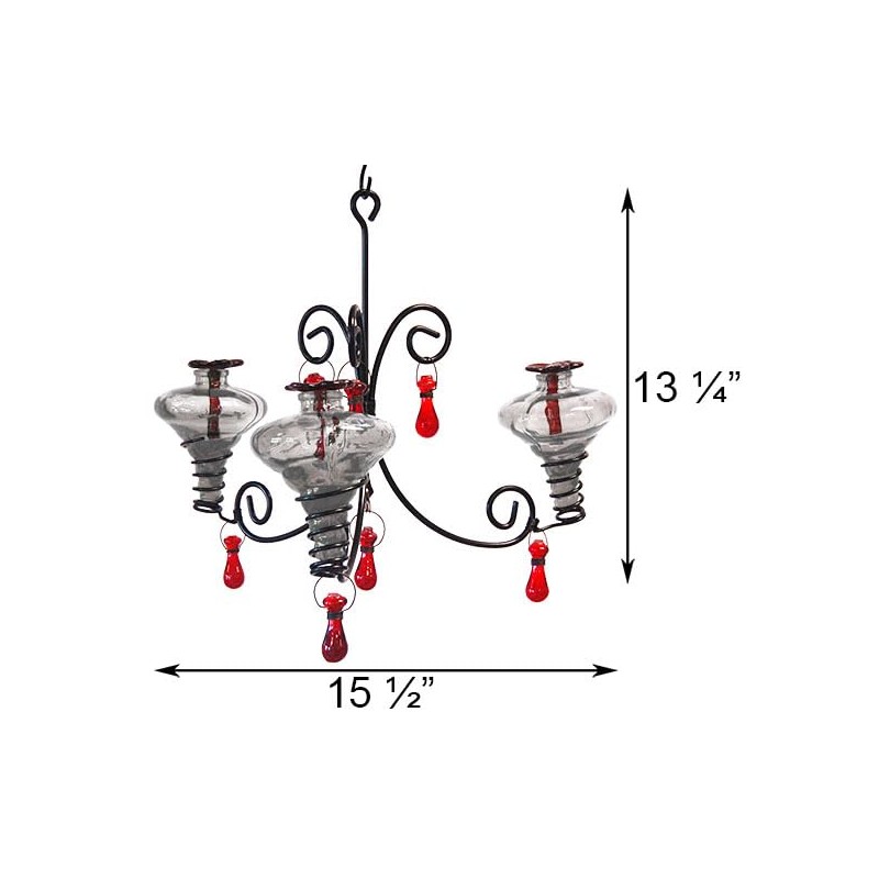 BestNest Hummingbird Mini-Blossom Chandelier, Clear, 12 oz.