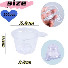 DACUAN 200 Pack Urine Cups, Plastic Disposable Urine Specimen Cups, Easy to Collect Urine Specimen for Pregnancy Test and Ovulation Test(40 ml)