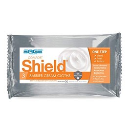 Comfort Shield Barrier Cream Cloths - 3 Cloths/pk - Incontinence Skin Care Wipes #7502 (50 Packages, 150 Wipes)
