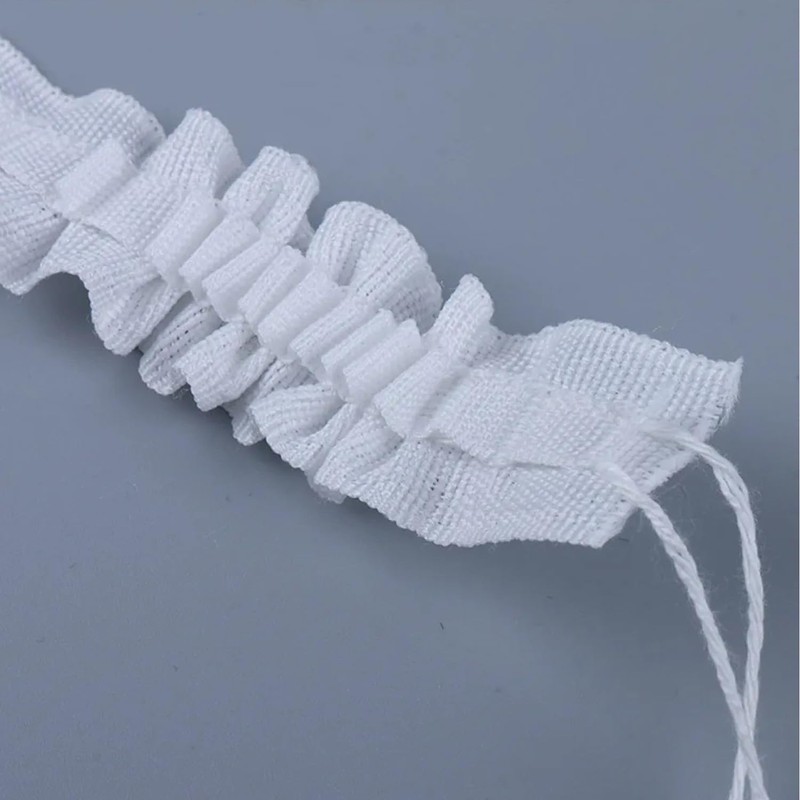 ArrErr Curtain Narrow Header Tape with Strings 30Mx3CM Pull Cord
