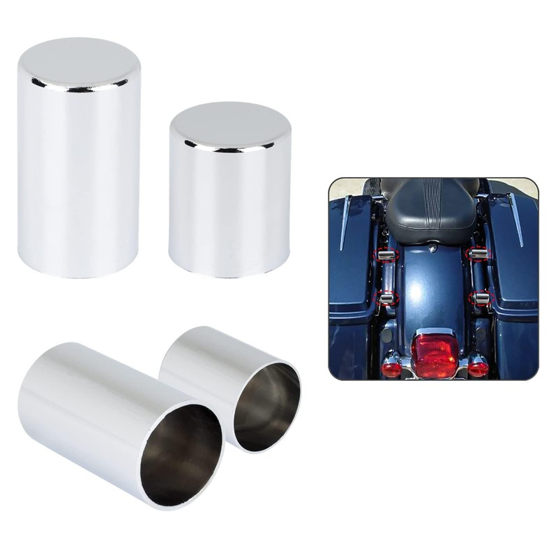 Motorcycle 4 x Docking Hardware Magnet Covers Kit Chrome Docking