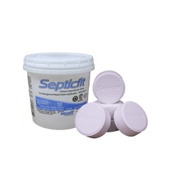 Septicfit Septic Chlorine Tablet - 6 Tablet Pail - 2 lbs - NOT for USE in Swimming Pools White
