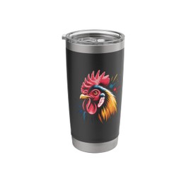 Rooster Chicken Bird Lover Farmer Gift Idea Stainless Steel Insulated Tumbler