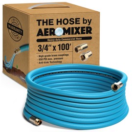AEROMIXER THE HOSE - 3/4 Inch Garden Hose 100Ft, 650 PSI Garden Hose 3/4 Inch 100 Ft - Durable Commercial Water Hose - Commercial Grade Heavy Duty Garden Hose 100 Ft - Commercial Garden Hose (1 Hose)